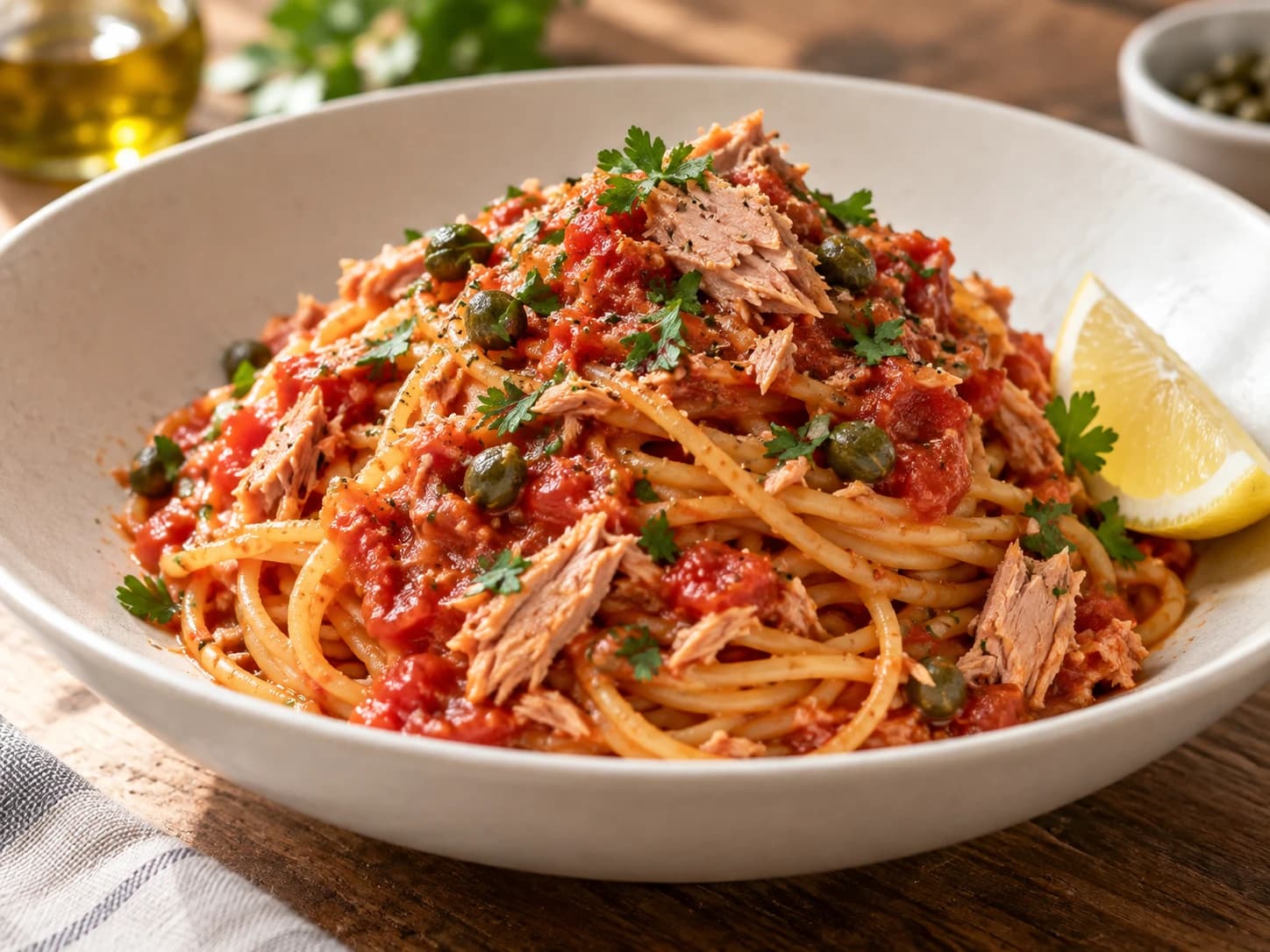 ツナとトマトのパスタ